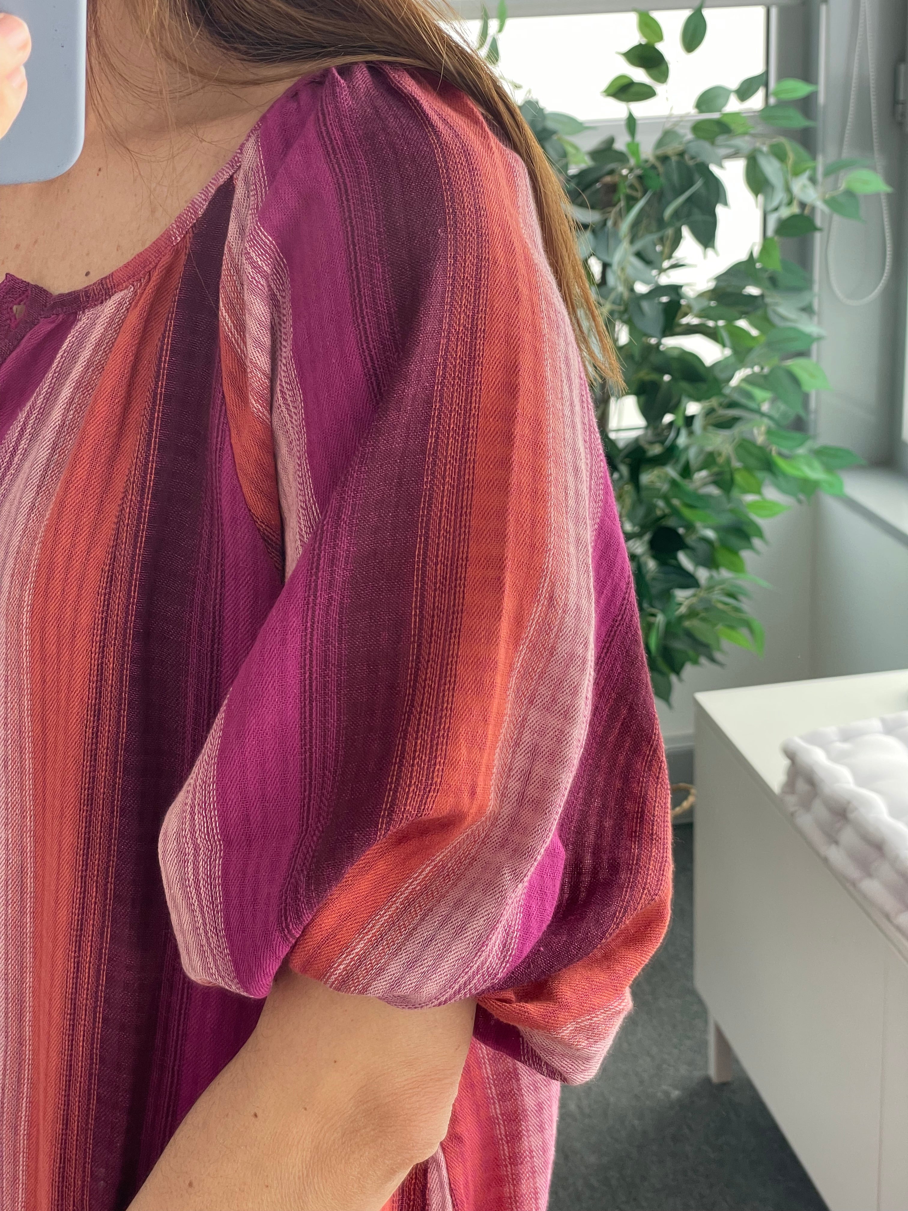 ALE fuchsia striped dress