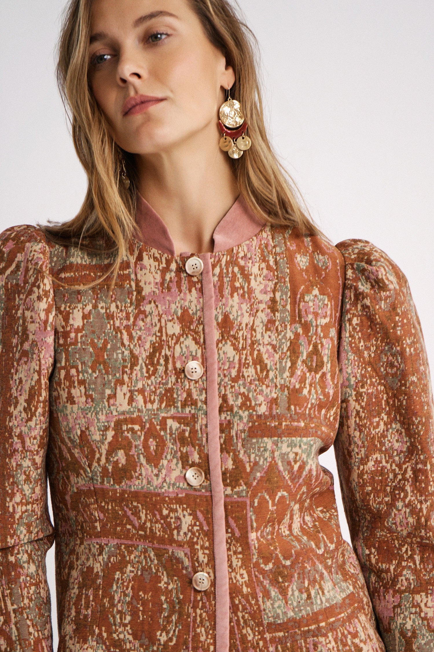 Amelia Rust tapestry jacket