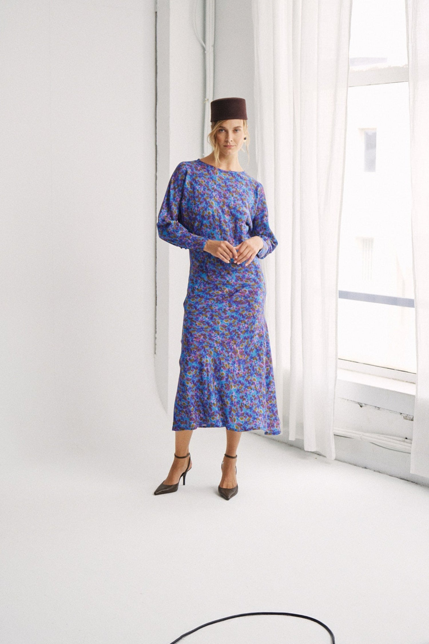 Vestido Berta Blue Flowers