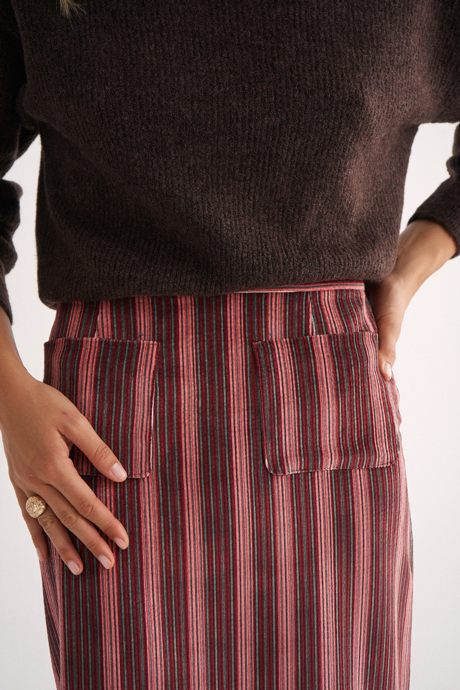Falda Eulalia Granate stripes