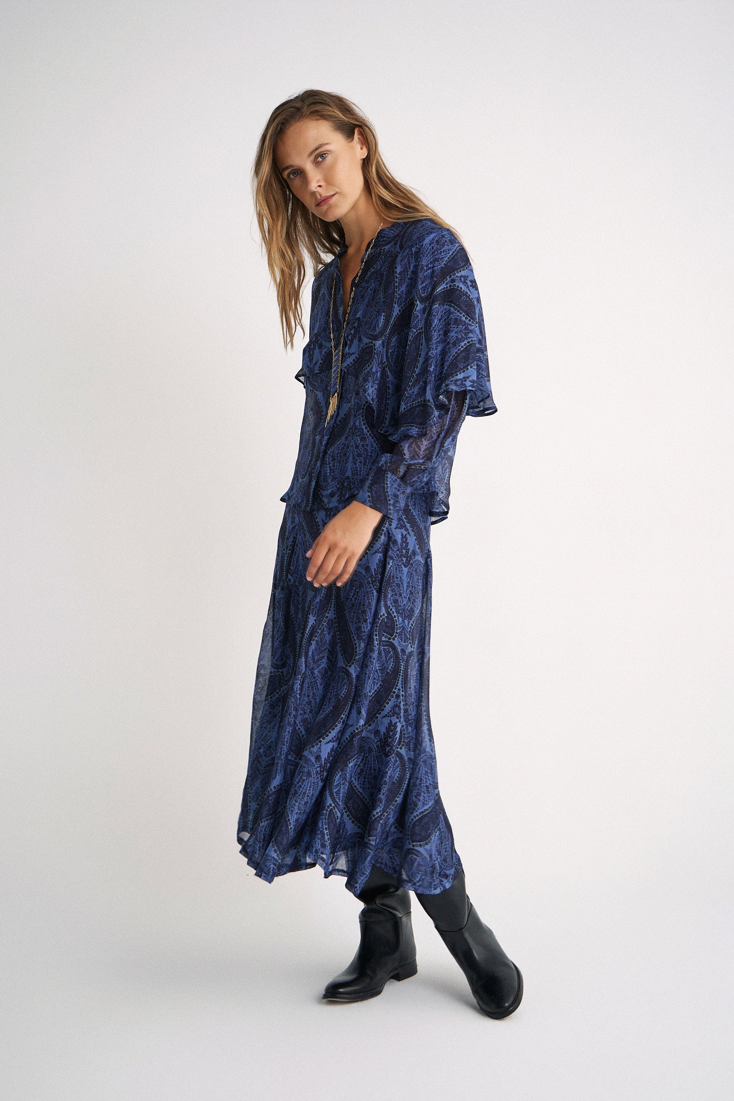 Falda Leslie Boho blue