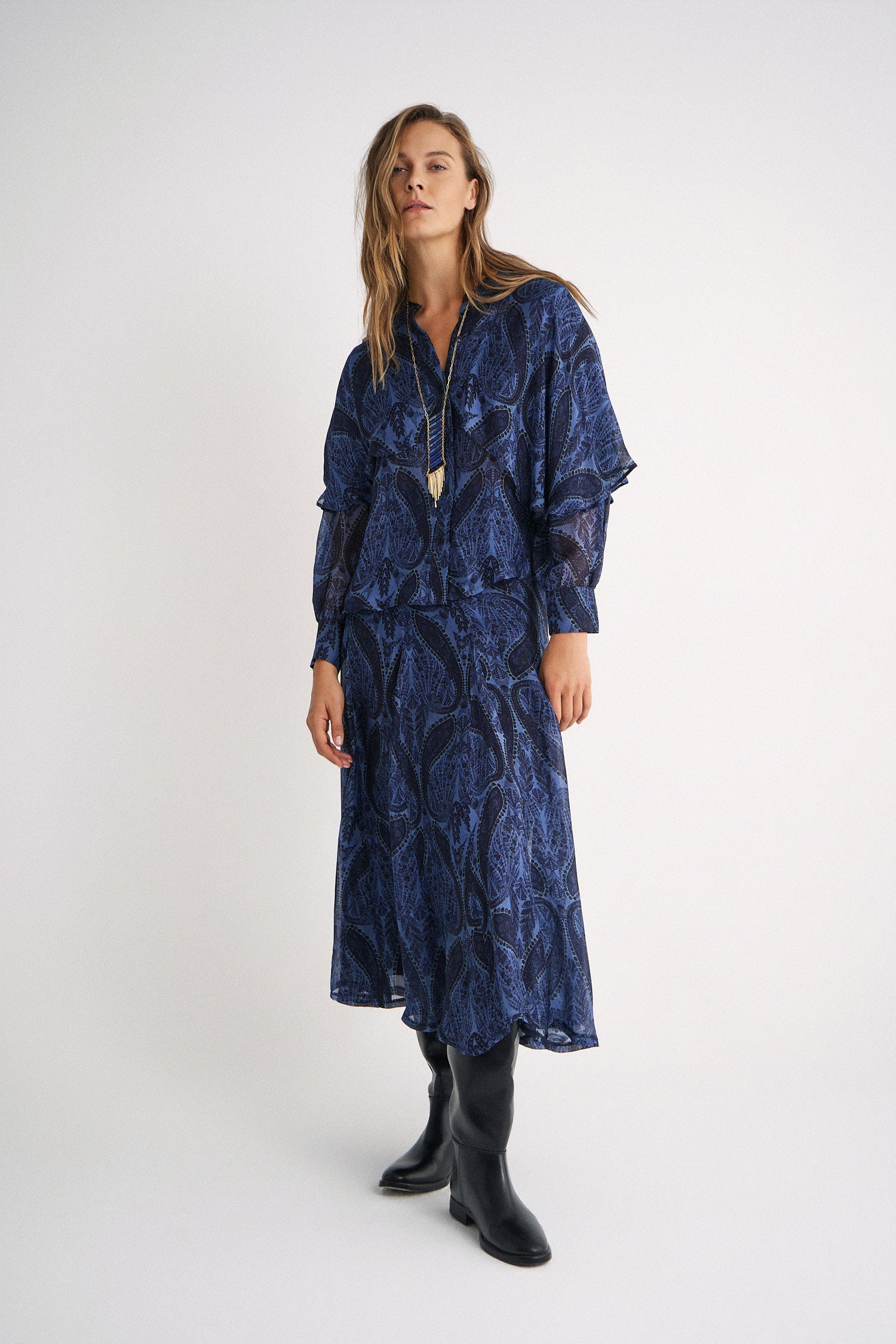 Falda Leslie Boho blue