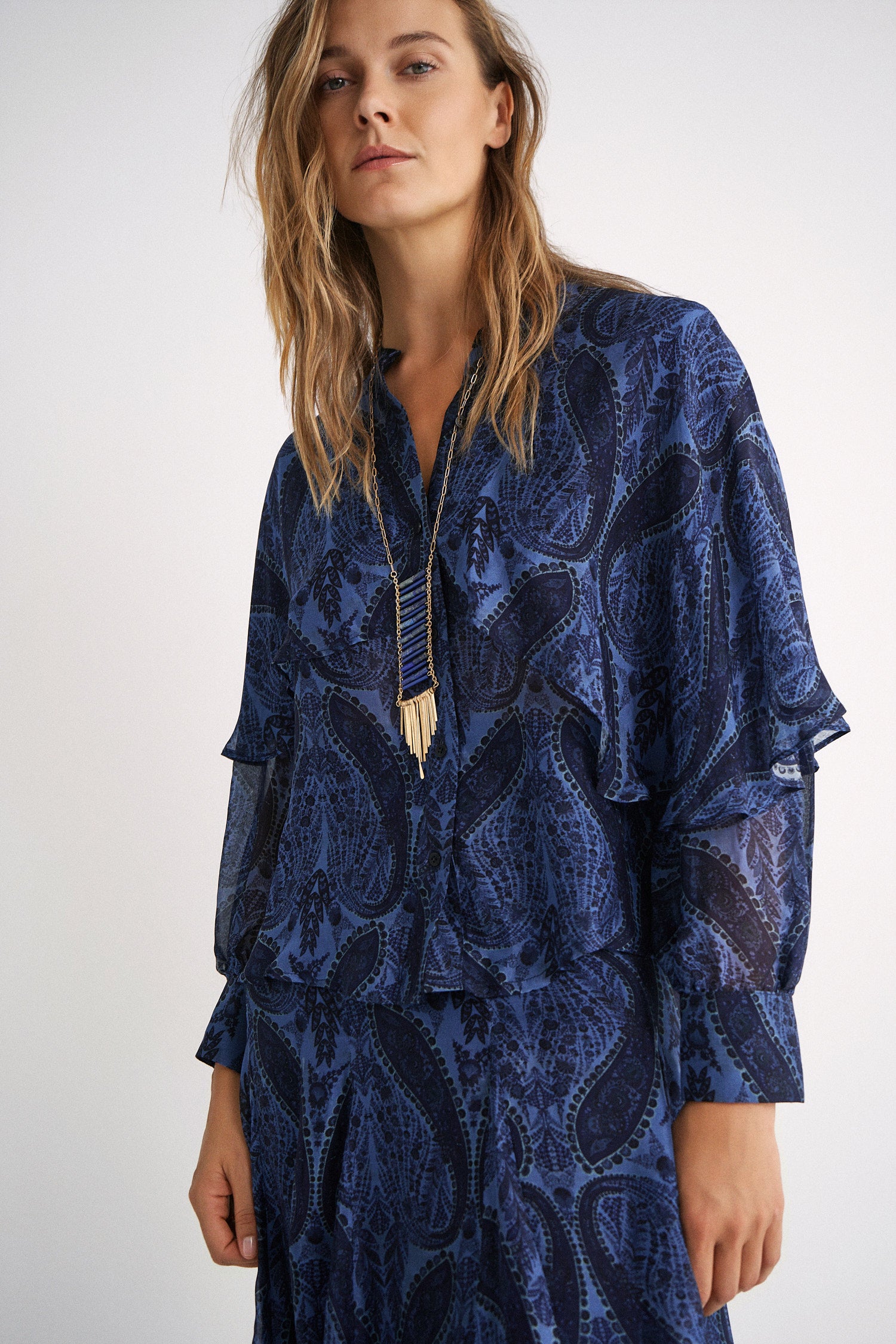 Blusa Lucia Boho blue