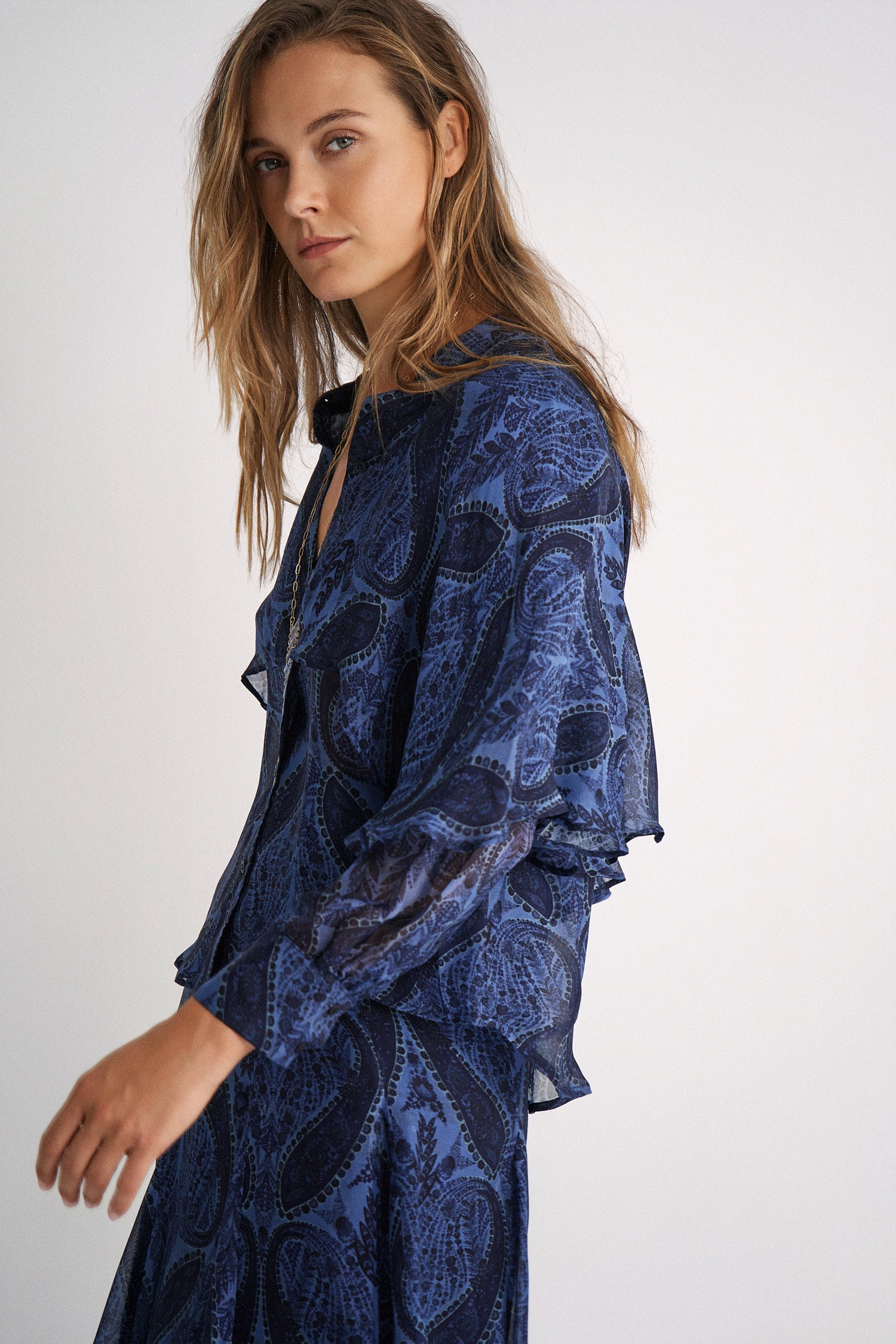 Blusa Lucia Boho blue