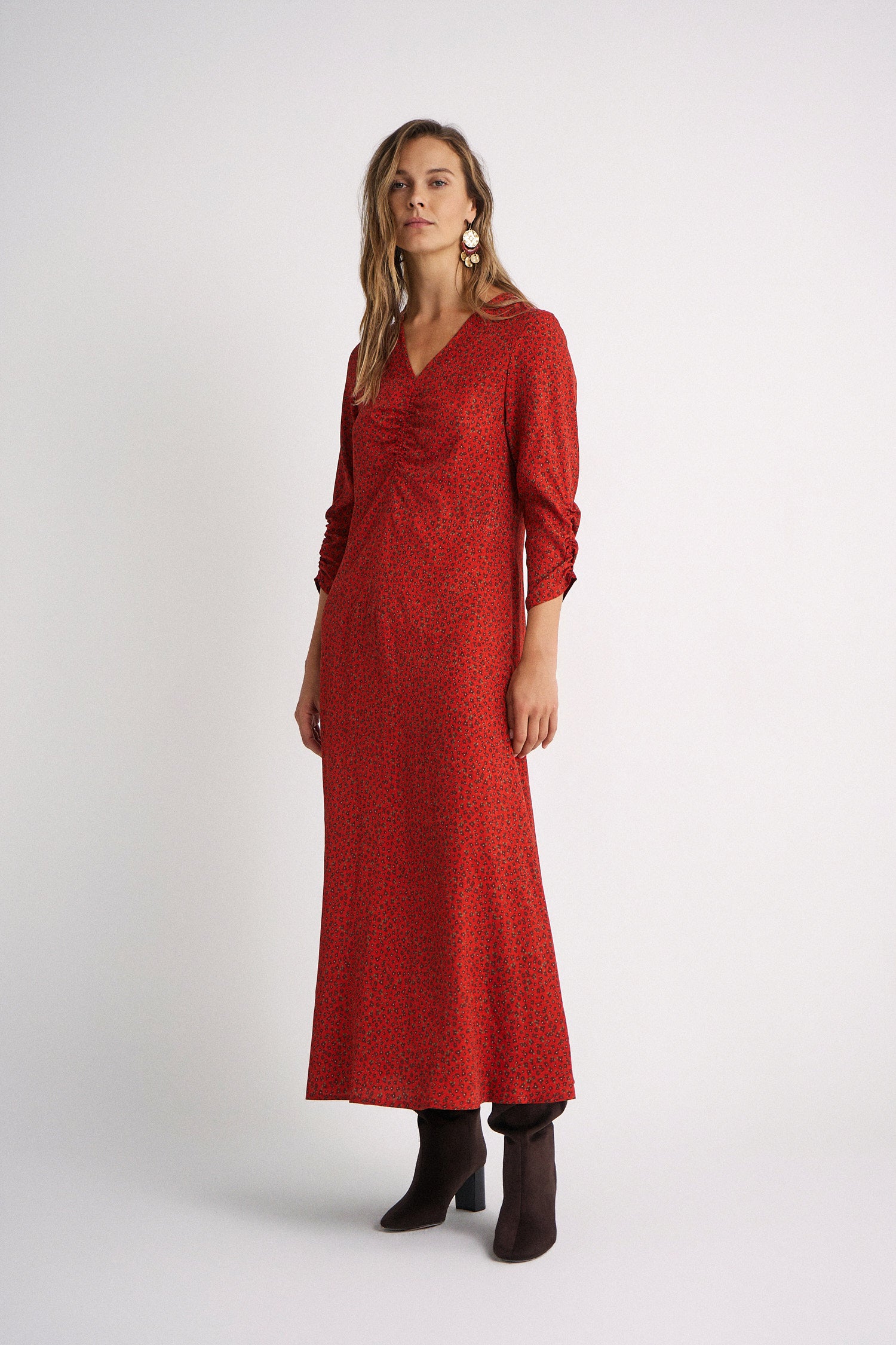 Vestido Pam Red flowers