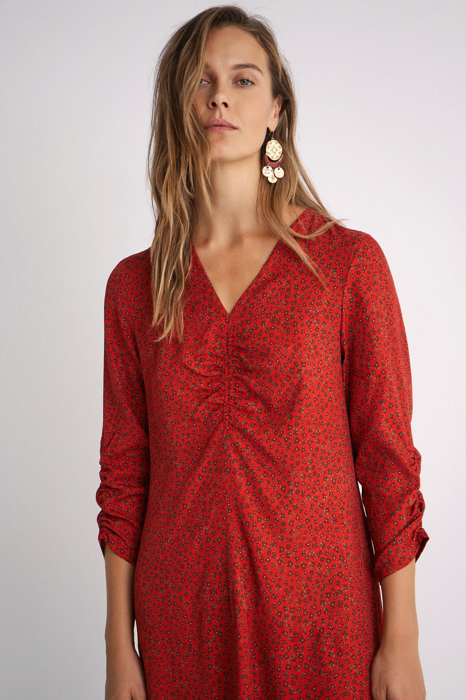 Vestido Pam Red flowers