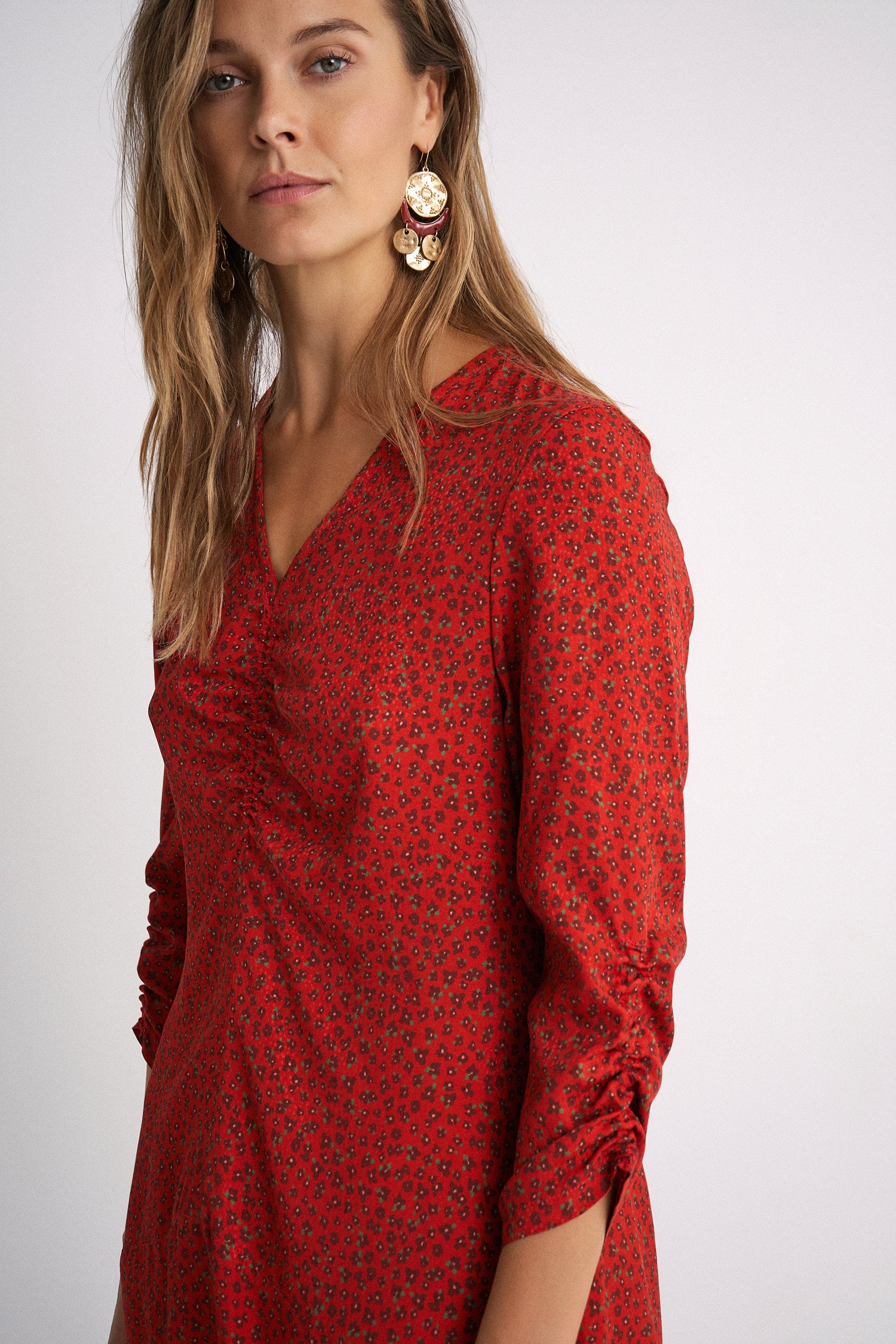 Vestido Pam Red flowers