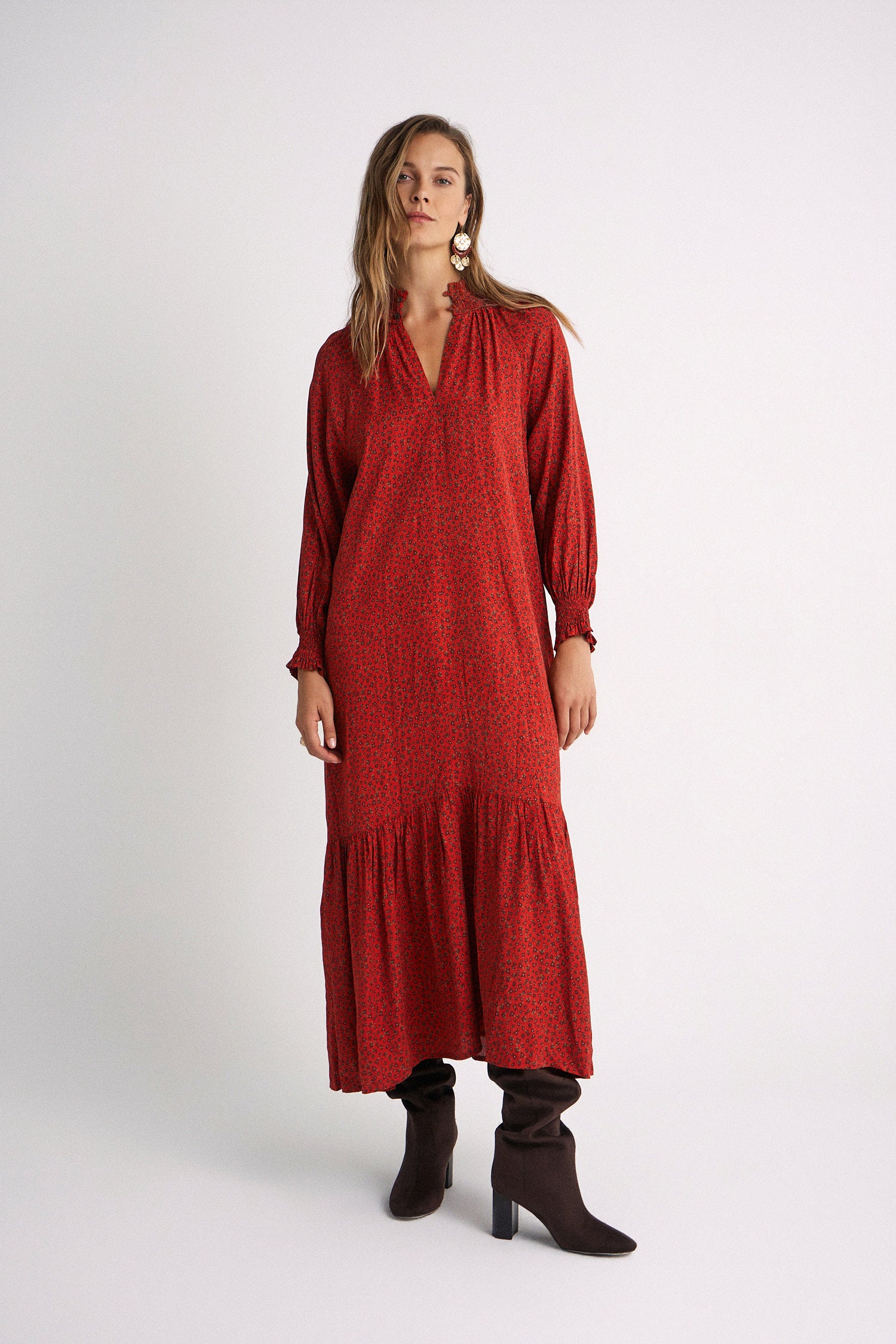 Vestido Colette Red flowers