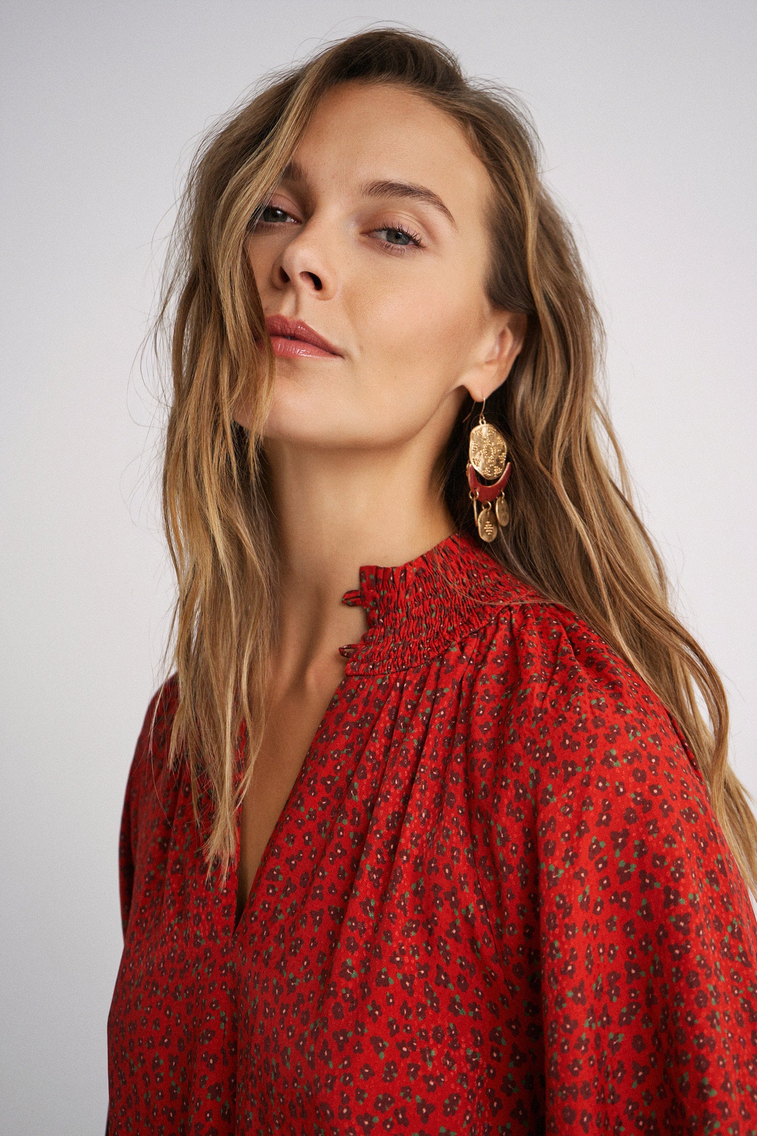 Vestido Colette Red flowers