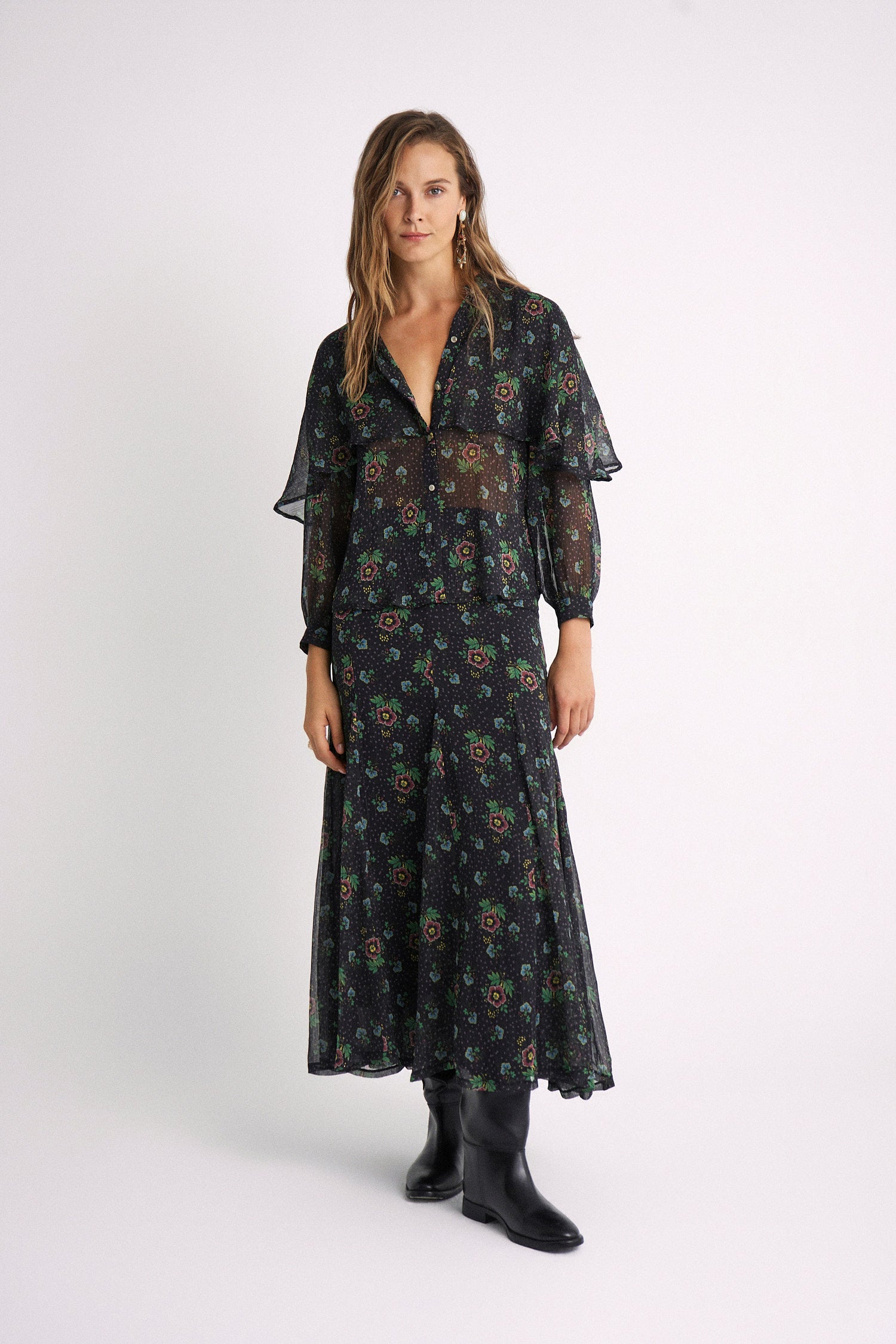 Blusa Lucia Folk black