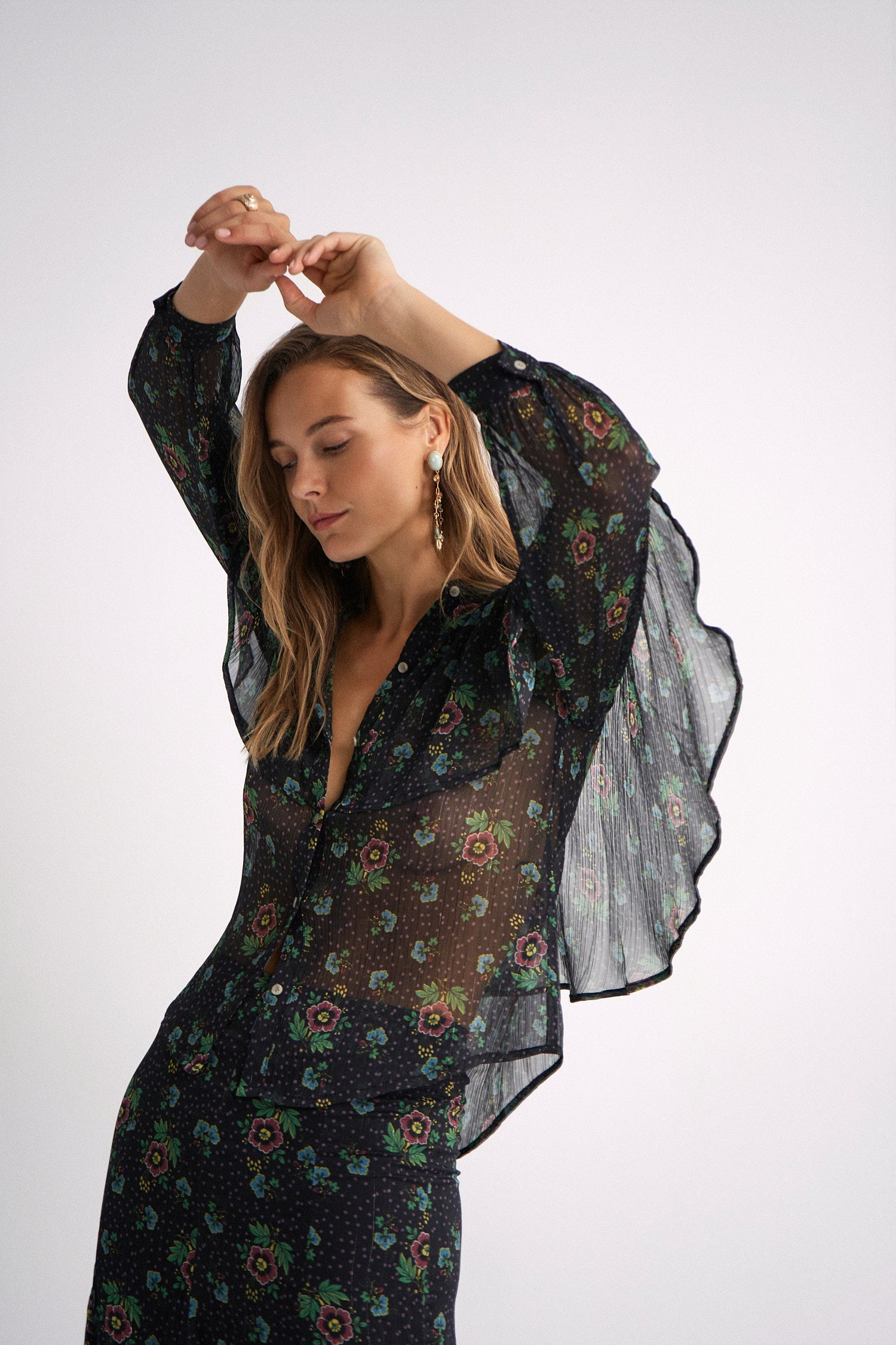 Blusa Lucia Folk black