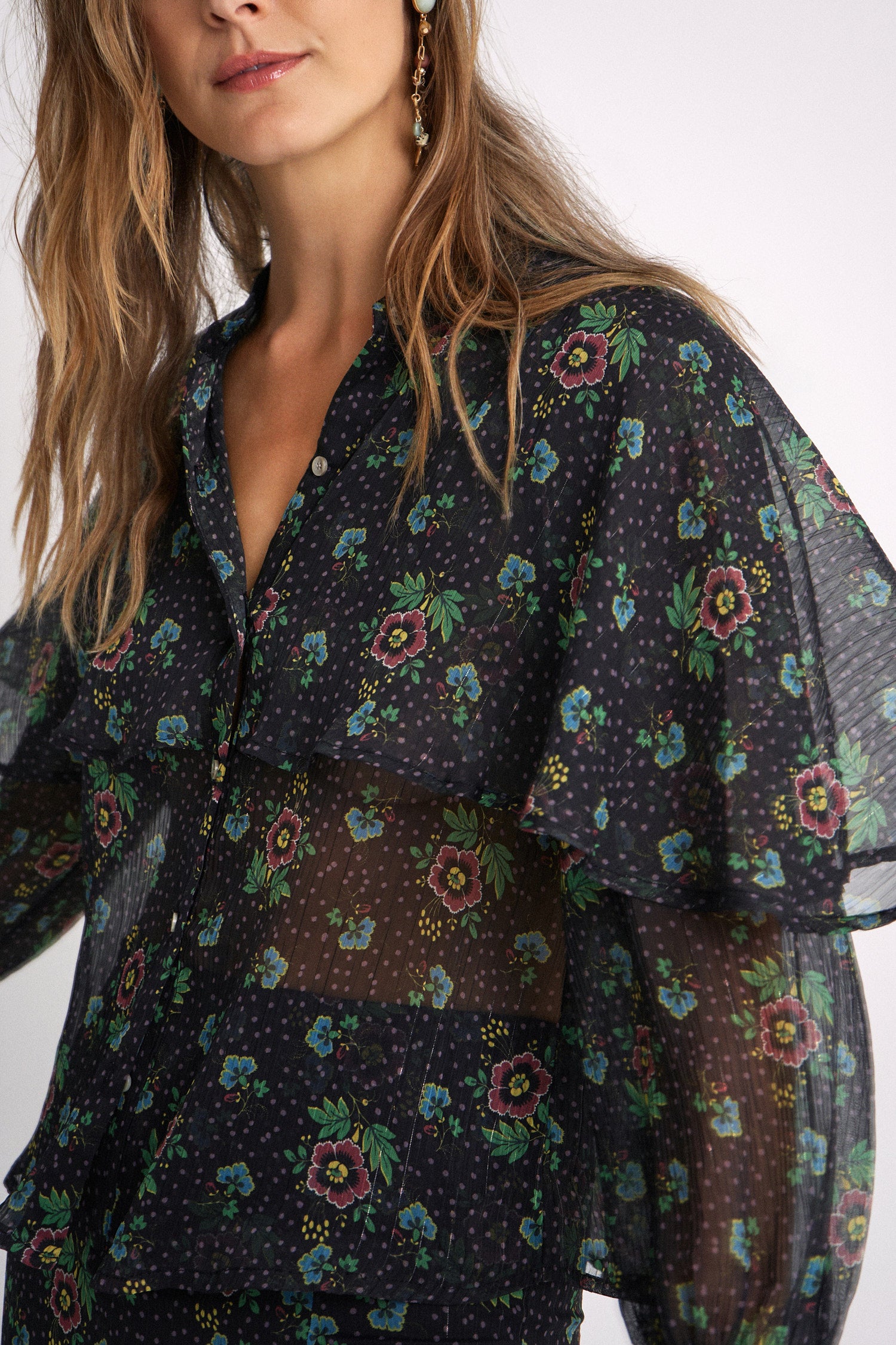 Blusa Lucia Folk black