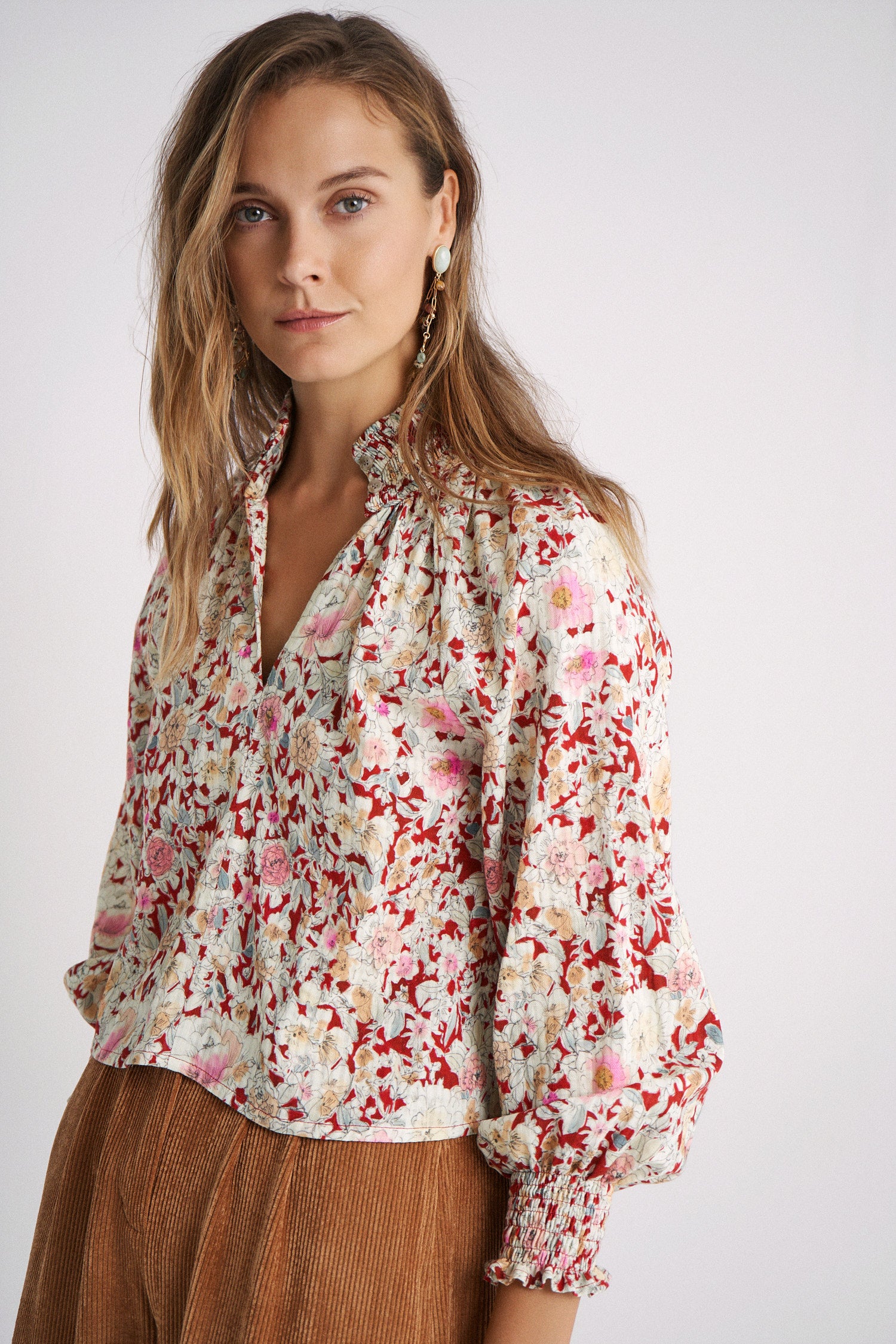 Blusa Xare Bloom red